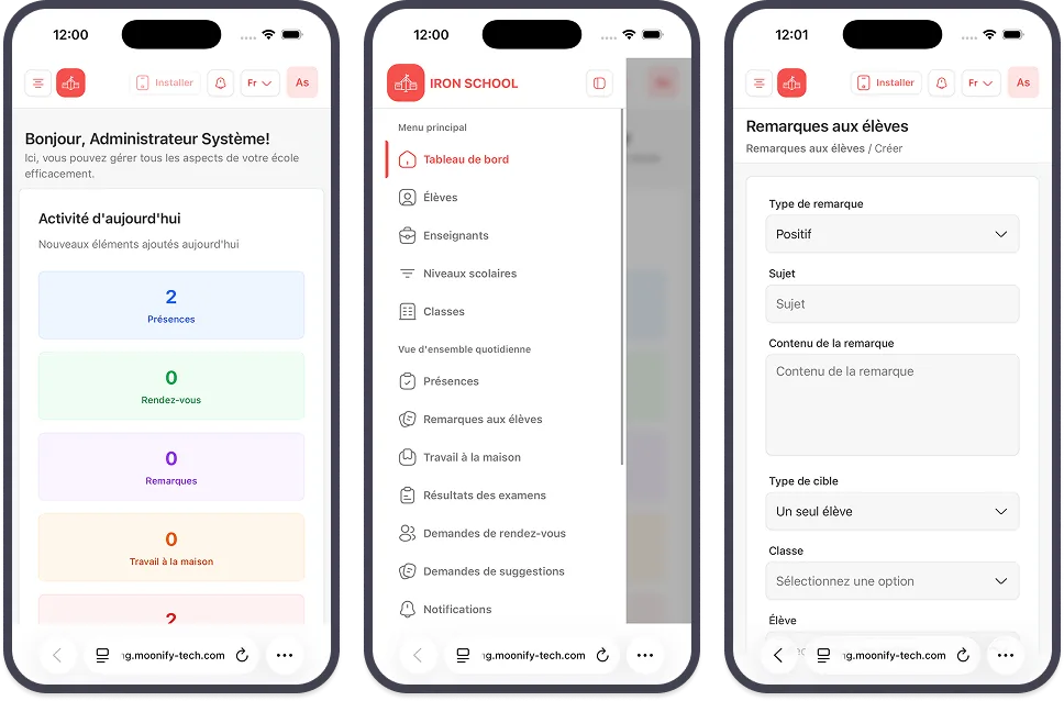 Mobile friendly admin console