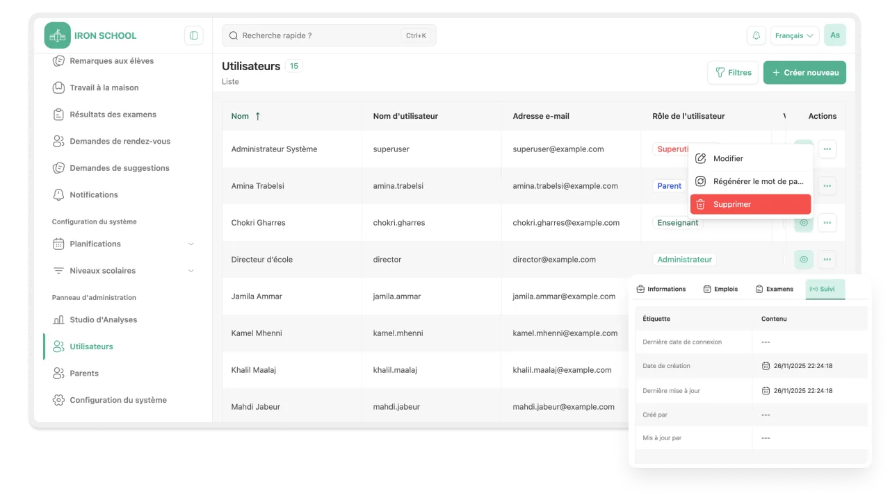 System settings and security